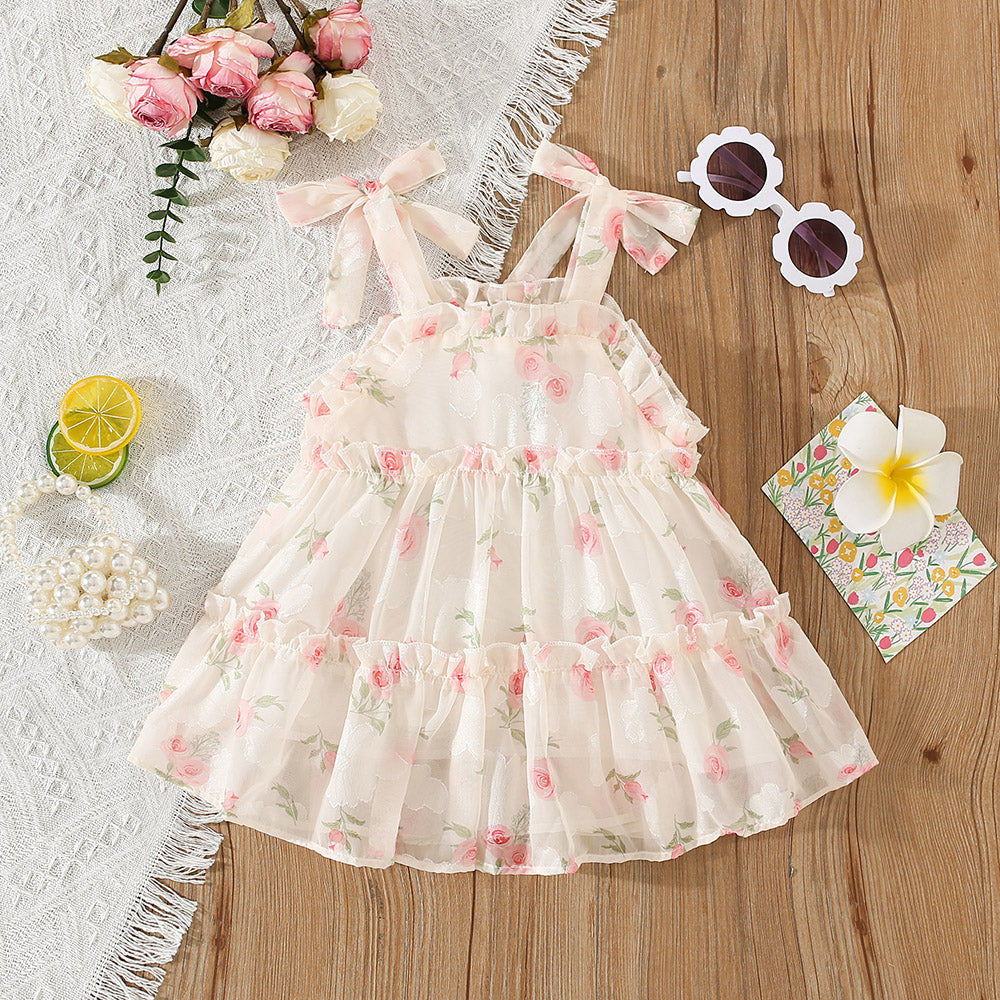 Novo Vestido de Verão para Bebês com Flores Pequenas – Delicadeza e Frescor para os Dias Ensolarados!