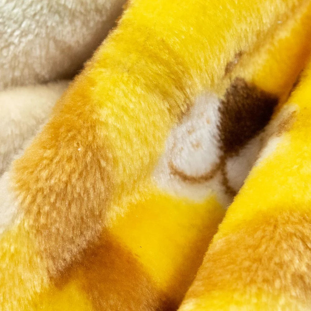 COBERTOR ANTIALÉRGICO PARA BEBÊ ESTAMPADINHO KIM LEÃO BEGE