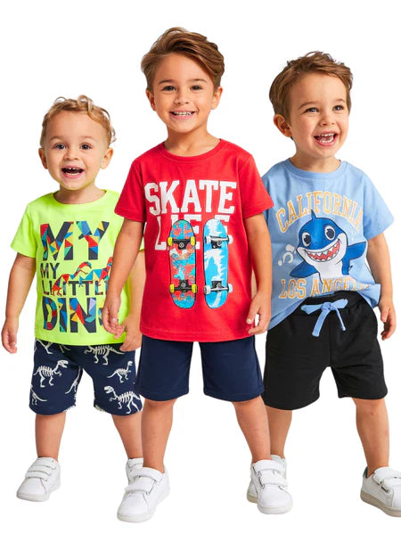 Roupa Infantil Menino Kit 6 Peças Verão 1 ao 14 Conjunto Masculino