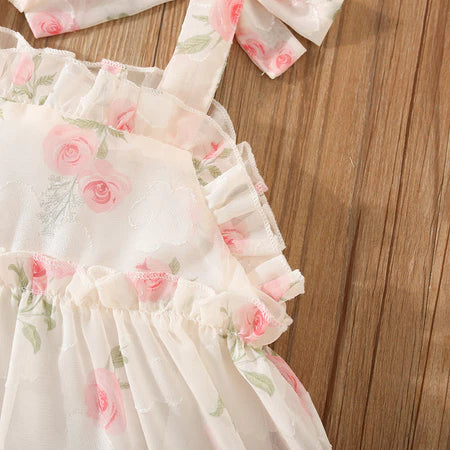 Novo Vestido de Verão para Bebês com Flores Pequenas – Delicadeza e Frescor para os Dias Ensolarados!