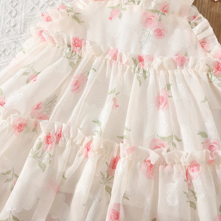 Novo Vestido de Verão para Bebês com Flores Pequenas – Delicadeza e Frescor para os Dias Ensolarados!