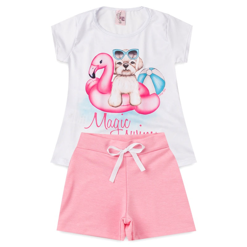 Conjunto de Verão Infantil Menina 2 ao 10