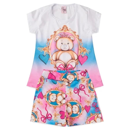 Conjunto de Verão Infantil Menina 2 ao 10