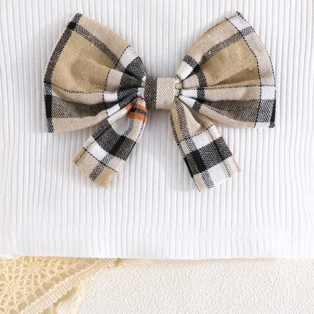 Conjunto Fashion para Menina com Bow Top e Saia Pregada (2-8)