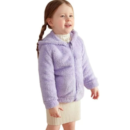Blusa de Frio Menina Infantil Pelinho com Capuz TOUCA Tedy Casaco Teddy Ted Roupa de Frio Conjunto Quentinho