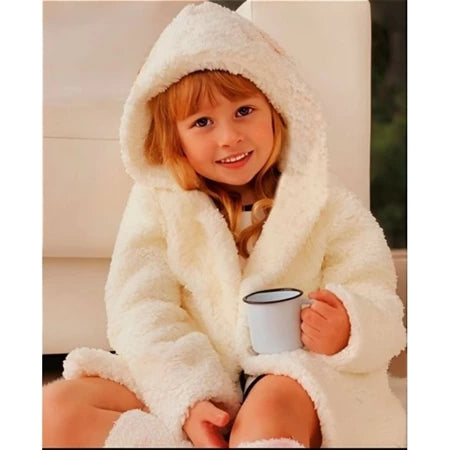 Blusa de Frio Menina Infantil Pelinho com Capuz TOUCA Tedy Casaco Teddy Ted Roupa de Frio Conjunto Quentinho