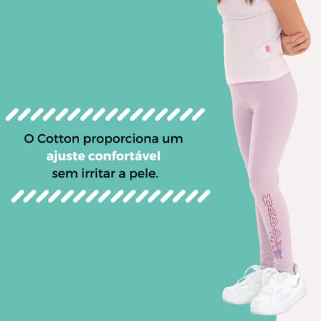 Kit Sortido de 3 Calças Leggings de Cotton para Meninas Tamanho 2 ao 10 Roupa Infantil Menina Bebê