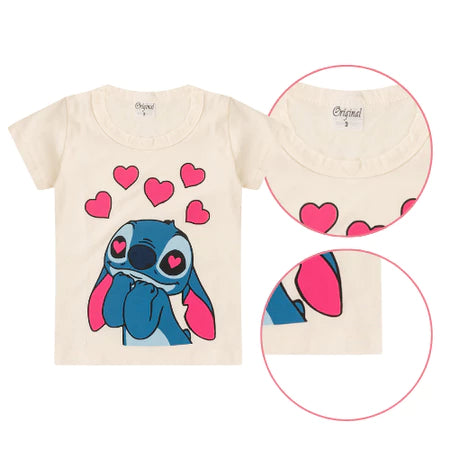 Kit 4 Blusas Meninas Estampadas Cores Sortidas do 3 ao 16 Anos Infantil Juvenil Femininas