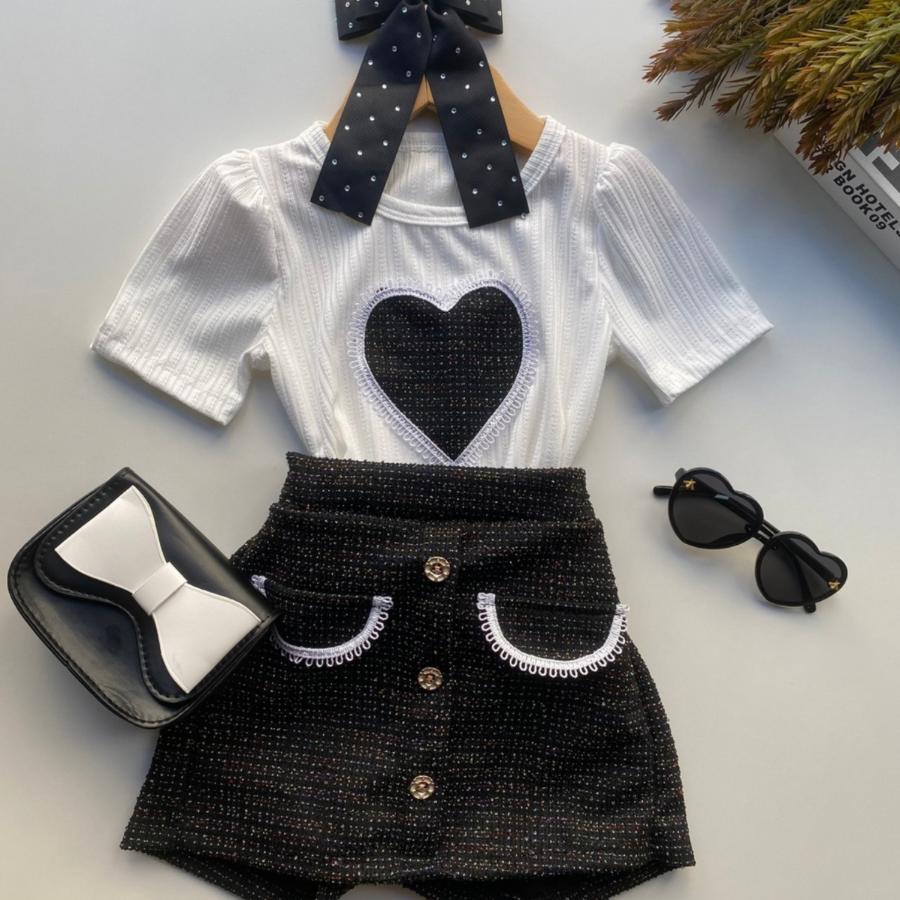 Conjunto Infantil Saia e Blusa Meninas