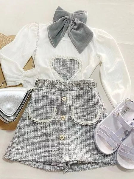 Conjunto Infantil Saia e Blusa Meninas