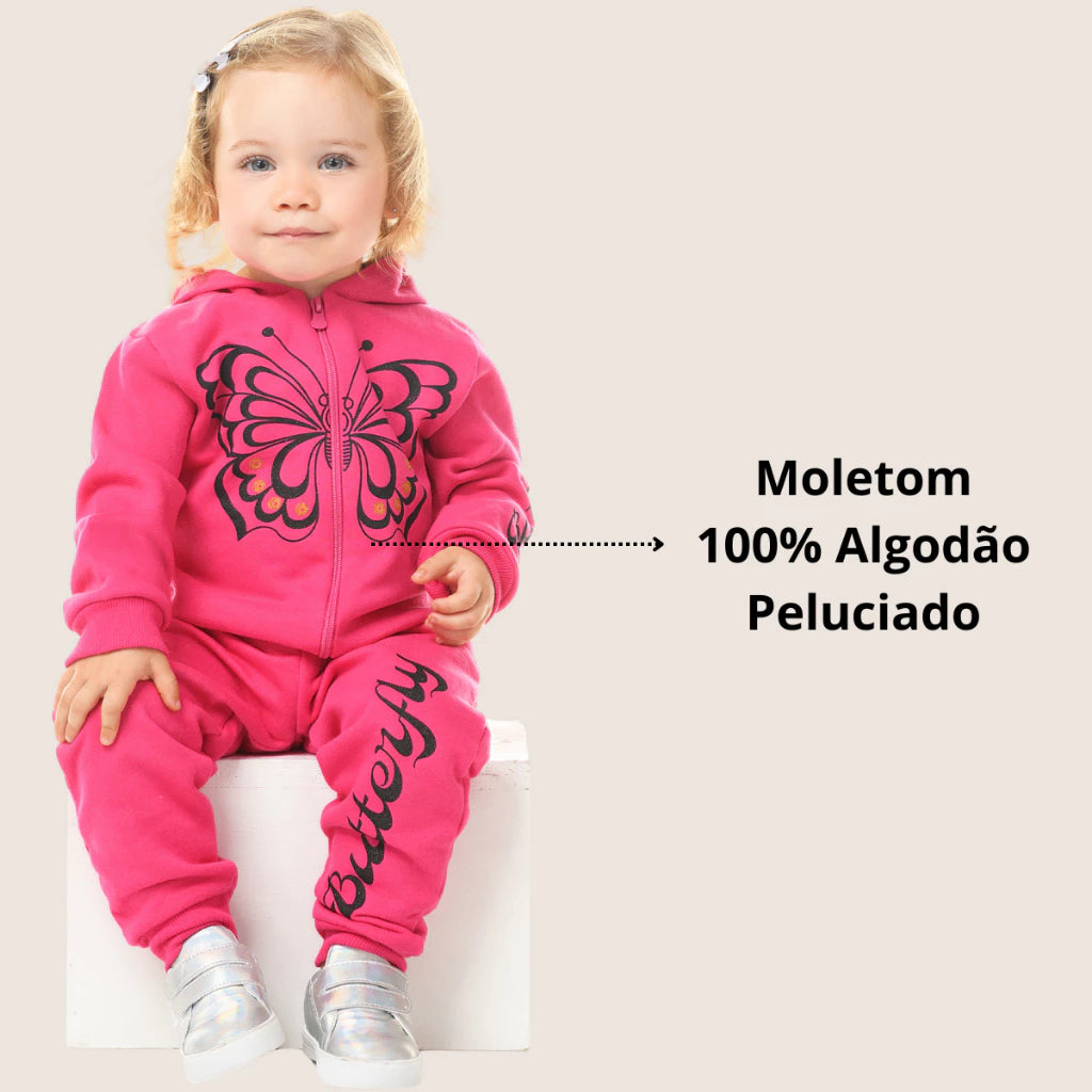 Conjunto Moletom Bebê Menino Agasalho Bebê Masculino Roupa de Frio Conjunto Moleton Inverno 100% Algodão