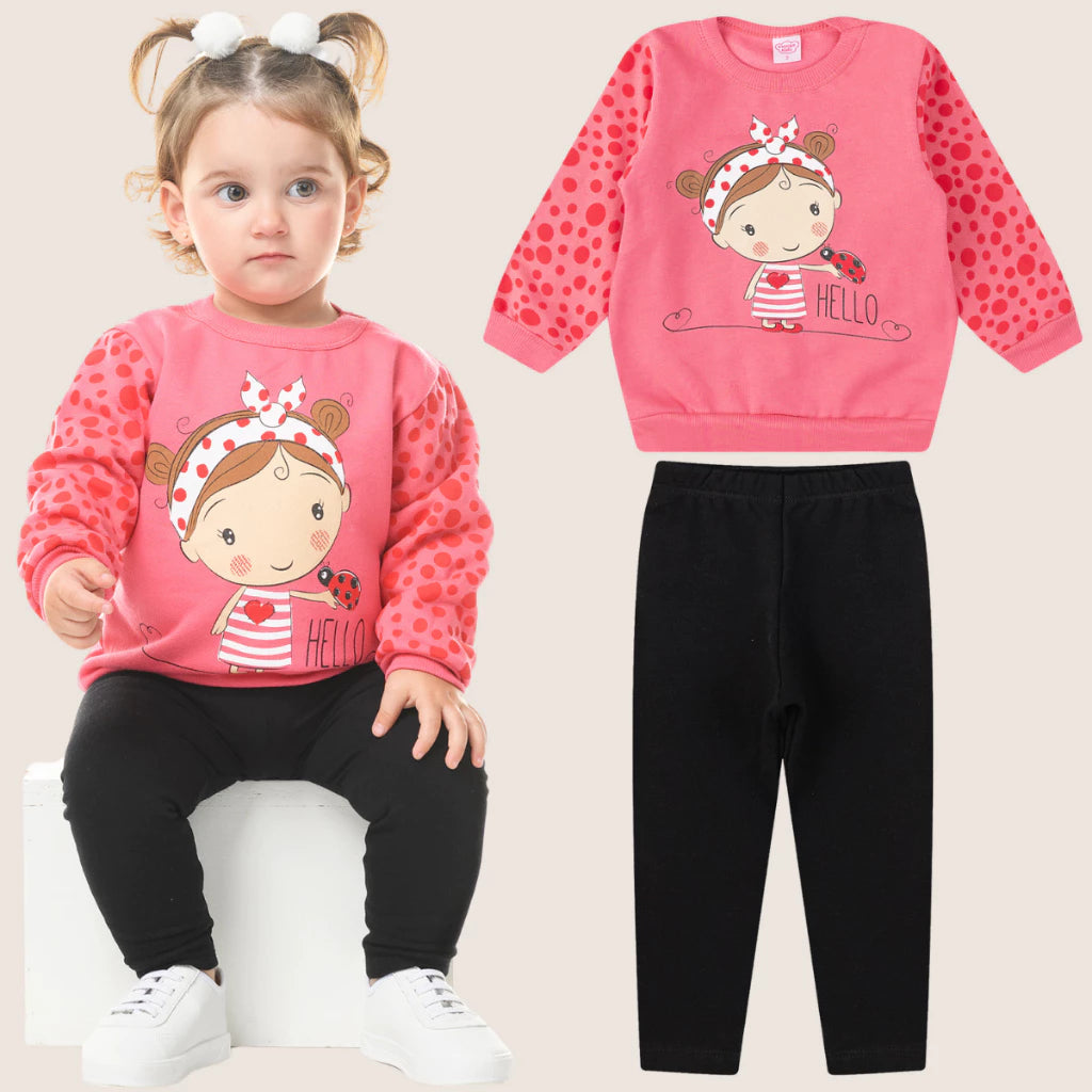 Conjunto Moletom Bebê Menino Agasalho Bebê Masculino Roupa de Frio Conjunto Moleton Inverno 100% Algodão
