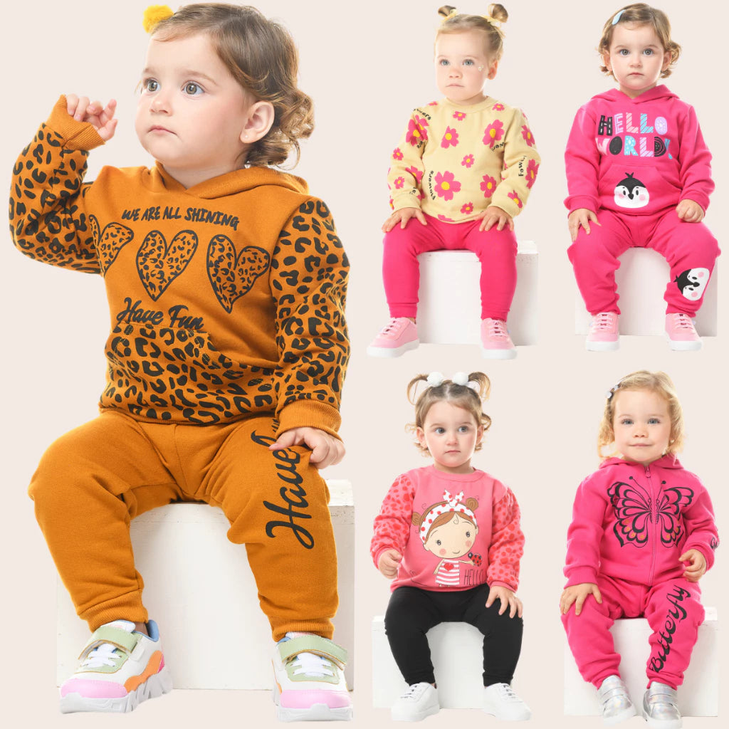 Conjunto Moletom Bebê Menino Agasalho Bebê Masculino Roupa de Frio Conjunto Moleton Inverno 100% Algodão
