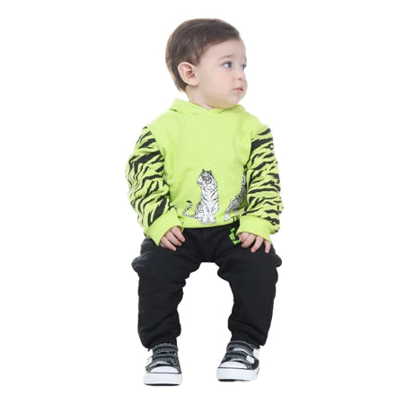 Conjunto Moletom Bebê Menino Agasalho Bebê Masculino Roupa de Frio Conjunto Moleton Inverno 100% Algodão