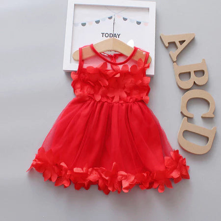 Vestido Chiffon Petal Fashion – Encanto e Leveza para Meninas