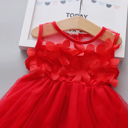 Vestido Chiffon Petal Fashion – Encanto e Leveza para Meninas