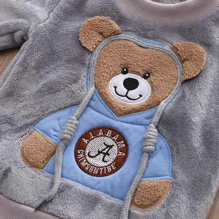 0-6 Anos De Idade Pijama Infantil De Pelúcia Confortável Conjunto De Casa Quente