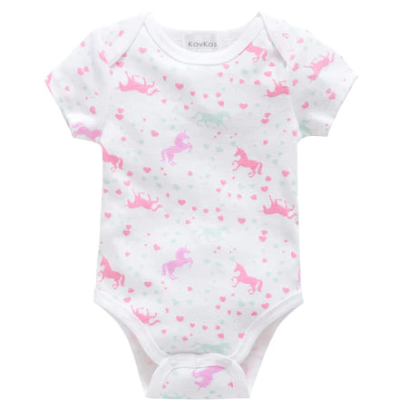 3 Pcs/set Baby Rompers Meninas Unicórnio Fato De Banho 100 % Algodão Roupas Para Recém-Nascidos Bebês Por 0-12 Meses