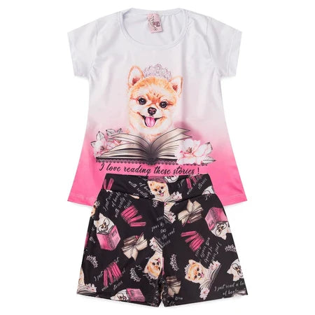 Conjunto de Verão Infantil Menina 2 ao 10