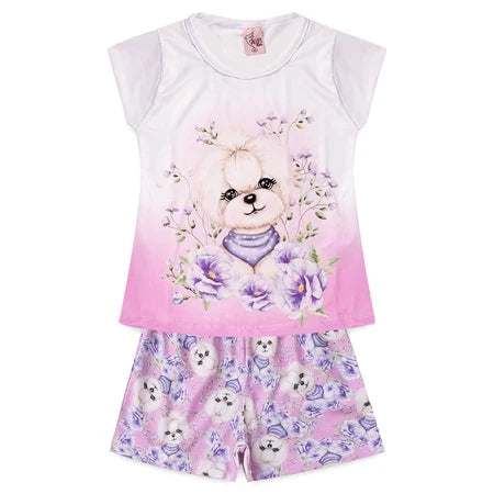 Conjunto de Verão Infantil Menina 2 ao 10