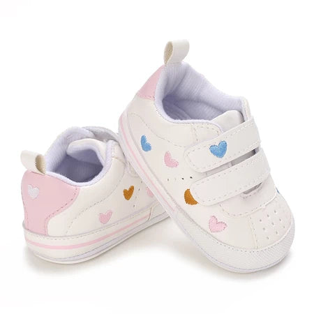 Novos Sapatos Casuais Para Bebês Desenho Do Padrão Amor Princesa Toddler De Sola Macia Primeiro Andar