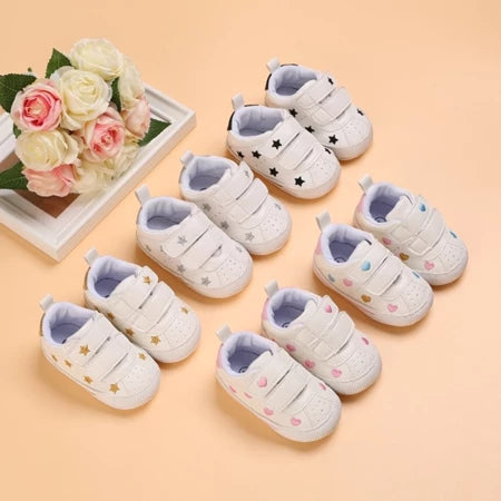 Novos Sapatos Casuais Para Bebês Desenho Do Padrão Amor Princesa Toddler De Sola Macia Primeiro Andar