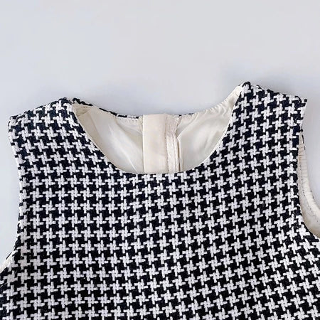 Conjunto De Roupas Para Meninas Líderes De Ursos 2-6 Anos Primavera Outono Colete De Malha Lisa + Casaco + Saco 3 Pcs De Festa