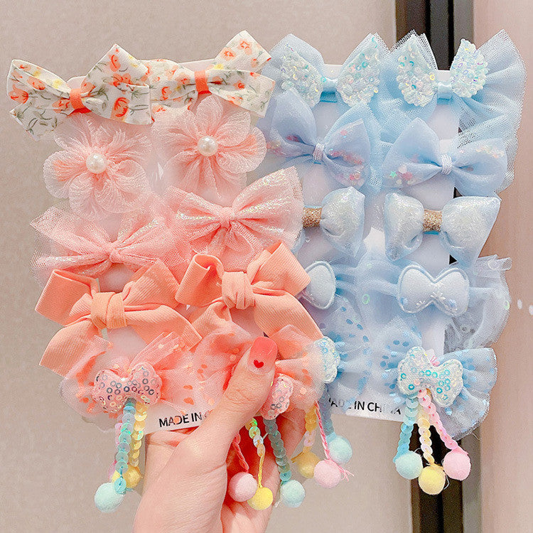 Conjunto De Grampos De Cabelo Fofos Para Bebês Com 10 Peças-Presilhas De Laço De Princesa 2023 Meninas E Crianças