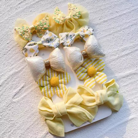 Conjunto De Grampos De Cabelo Fofos Para Bebês Com 10 Peças-Presilhas De Laço De Princesa 2023 Meninas E Crianças
