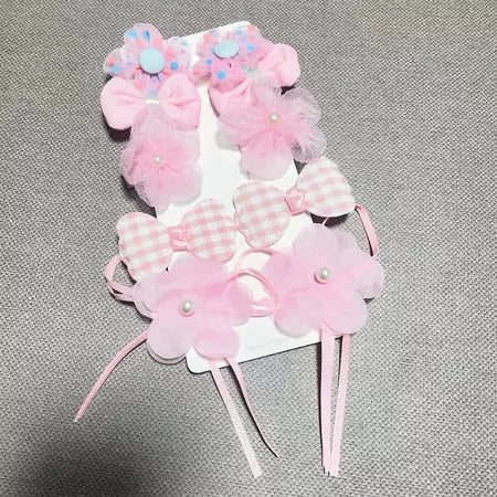 Conjunto De Grampos De Cabelo Fofos Para Bebês Com 10 Peças-Presilhas De Laço De Princesa 2023 Meninas E Crianças